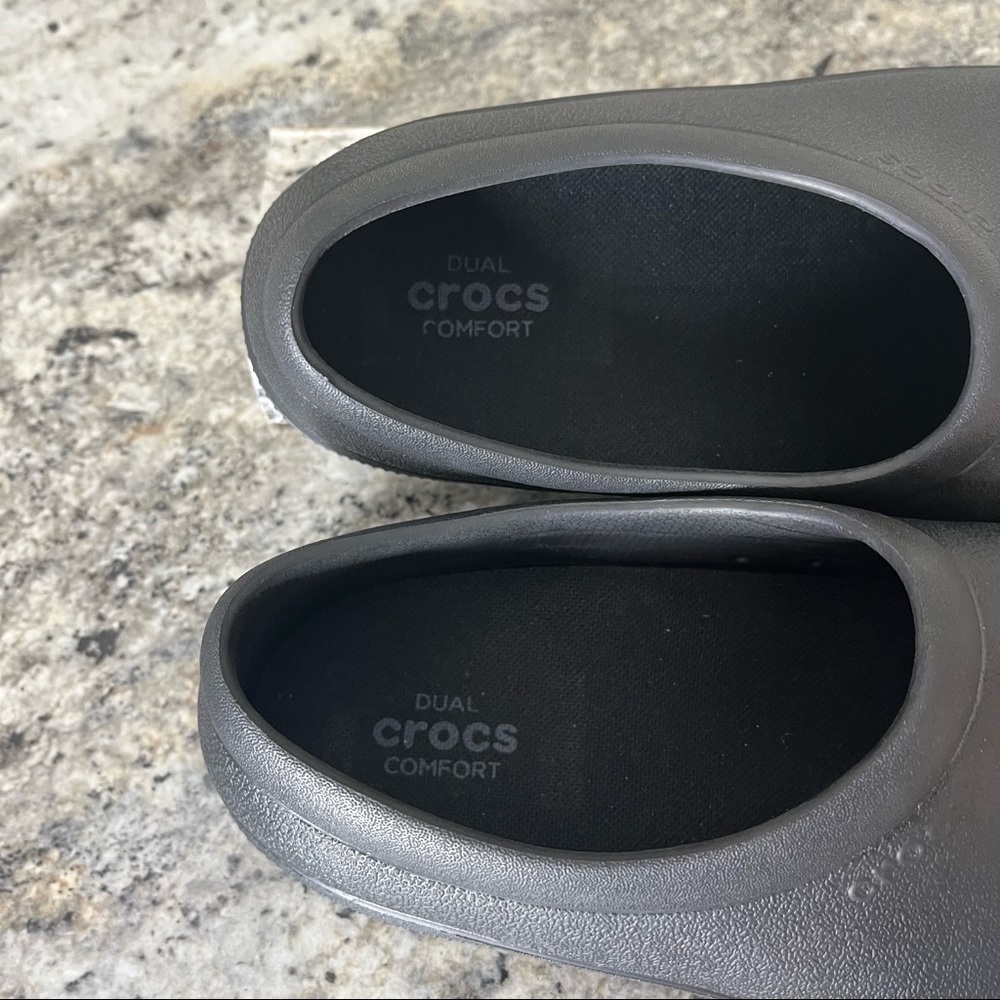 Crocs On The Clock Work Slip On Clogs - Picture 4 of 10